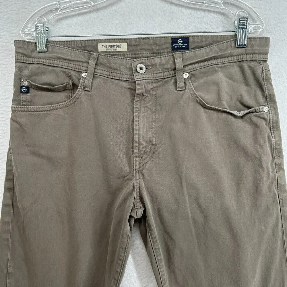 AG ADRIANO GOLDSCHMIED Jeans Mens 34x34 The Protege Stretch Cotton Gray USA VTG